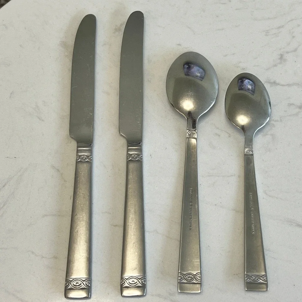 Cambridge Danielle Stainless Flatware Knives Tablespoon Teaspoon‎ Replacement